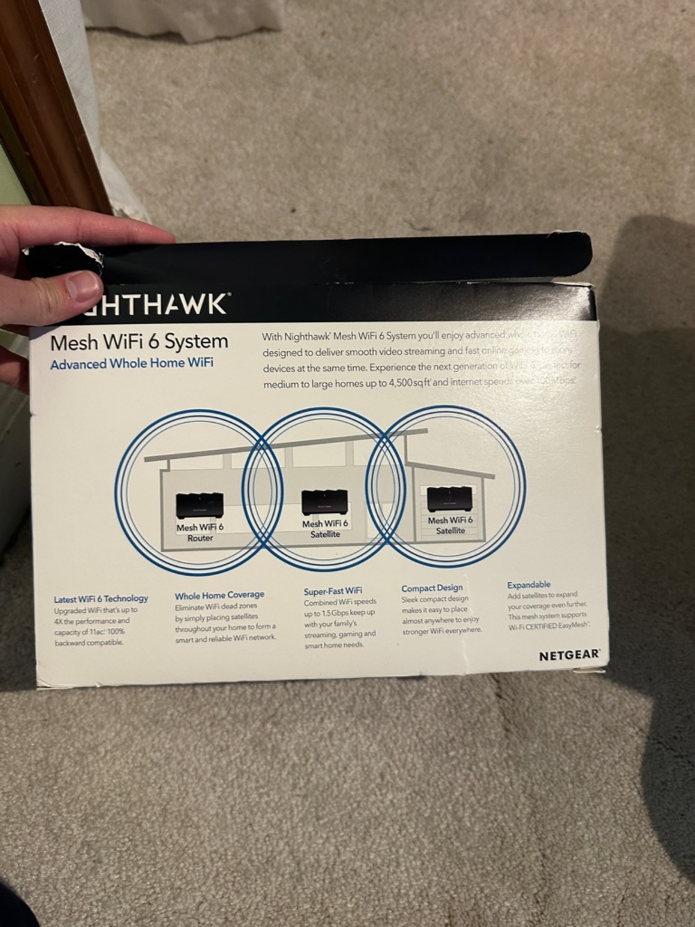 Netgear nighthawk Black Mesh WiFi Router Set - Picture 2 of 2